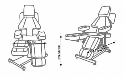 Кресло для тату салона Таурус: вид 3