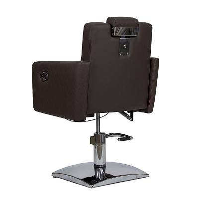Парикмахерское кресло МД-166 гидравлика, регулировка спинки и подголовника: вид 8